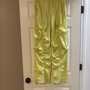 Stylish Yellow Satin Pants